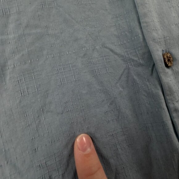 Tommy Bahama Sails Call Hula Girl Embroidered Hawaiian Shirt Blue 2XL Silk Adult - Picture 16 of 16